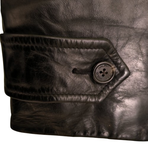 Vintage Polo Ralph Lauren Black Leather Jacket Size XL - Picture 7 of 14