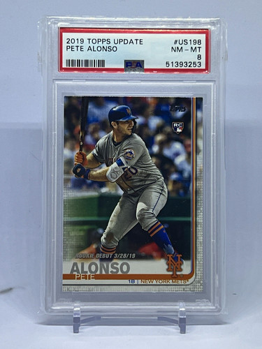 2019 Topps Update Series - Pete Alonso Rookie Debut #US198 (RC) Mets PSA 8