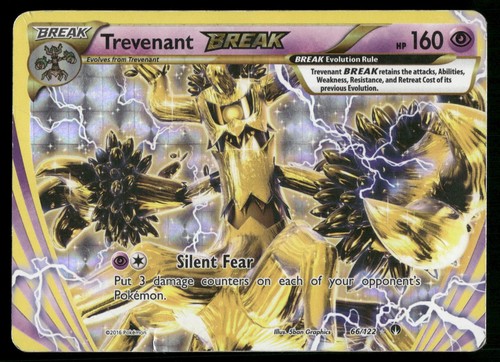 Trevenant BREAK 66/122 BREAK Rare BREAKpoint Pokemon Holo Damaged