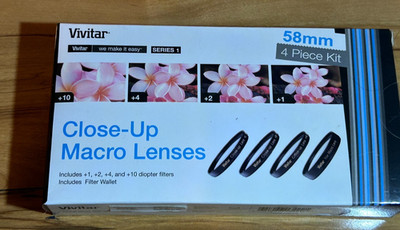 Vivitar Series 58mm Close-Up Macro Lenses 4-Piece Filter Kit