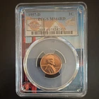 1957-D Lincoln Wheat Small Cent Bronze 0.95 PCGS MS64RD Business Strike