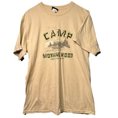 Vintage Extreme Limit Mens M Beige T Shirt Camp Morning Wood Rise And Shine