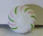 #20700m Vintage German Handmade Clambroth Marble With 2 Different Colored Lines