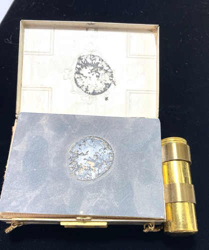 Vintage Zell fifth avenue metal silver and gold tone Compact lip stick holder - Picture 5 of 9