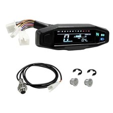 JINXl Motorcycle Speedometer - 6 Gear 12000 RPM Digital Speed Gauge with Mini