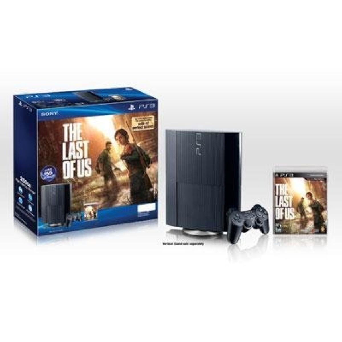 PS3 【500GB】大容量！＋お得なソフト10本とスタンド付 PlayStation 3 PS3 500GB The Last Of US Bundle Super Slim