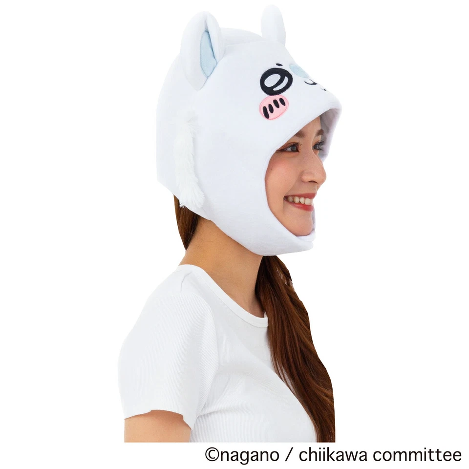 Chapéu personagem de lã Chiikawa boné SAZAC Momonga tamanho adulto ~62 cm novo Japão - Imagem 2 de 4