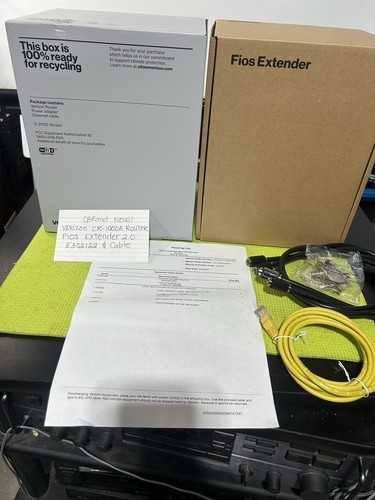 Brand New Never Been Used Verizon CR-100A Router & Fios E3021/cable  - Picture 2 of 14