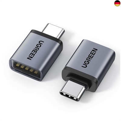 UGREEN USB C auf USB 3.2 Adapter 10Gbps OTG 2 Stück USB Typ C Stecker auf USB A 