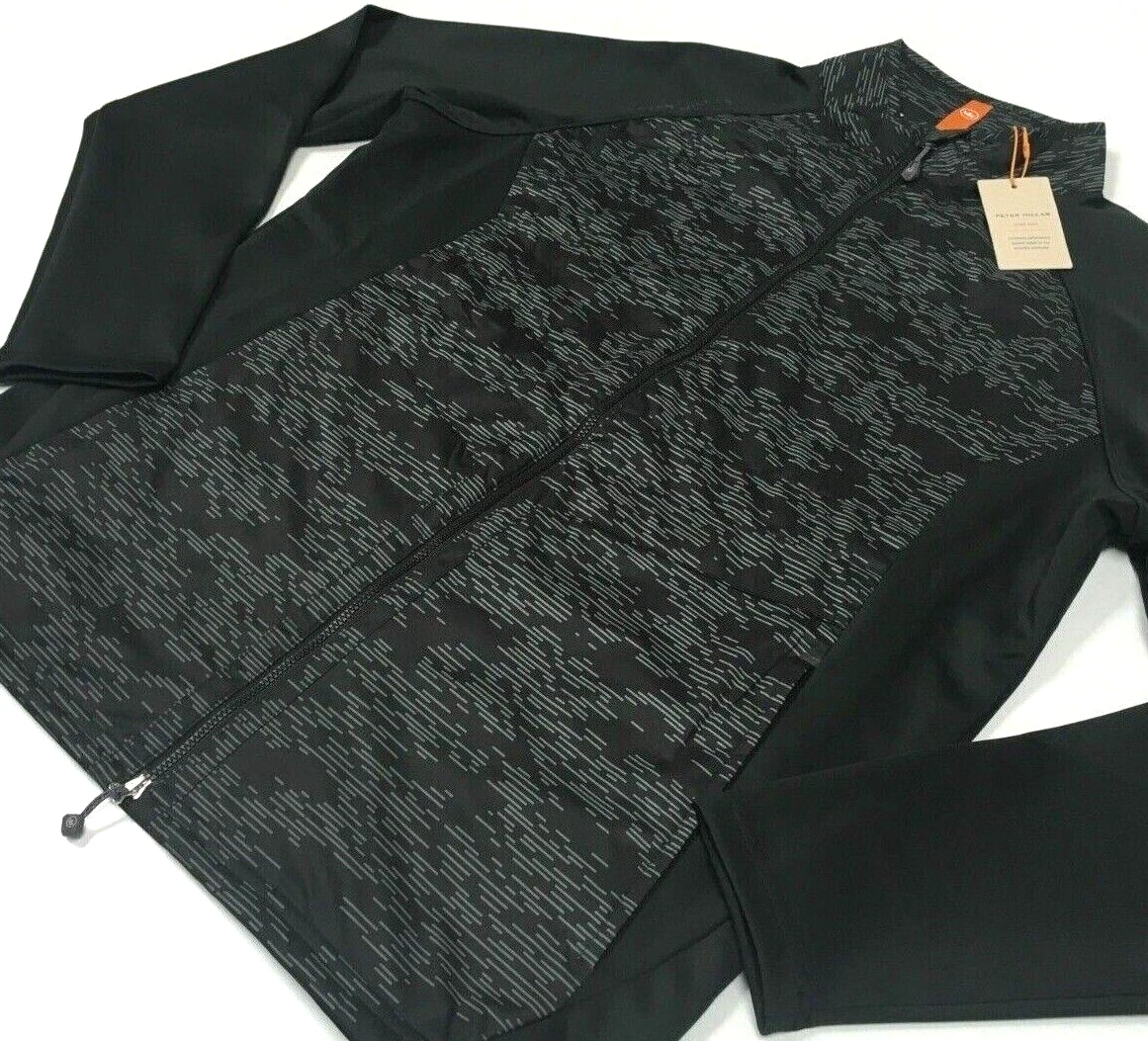 Peter Millar Military US Army Black Camo Golf Field Stretch Windbreaker Jacket