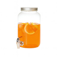 Dispenser Vetro Con Rubinetto 3,5 L Distributore Bibite Bevande Barattolo 4819C