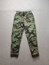 Nike Boy Sweatpant XL Green Camo Elastic Waist Drawstring Tapered Standard Fit