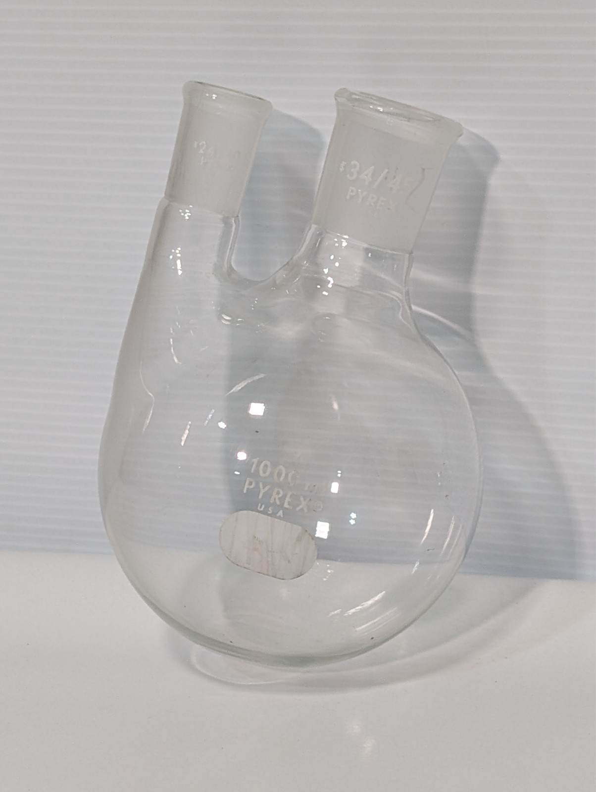 Pyrex Lab Cover And Bottom Pyrex 1000ml Round Bottom Flask 24/40 34/45 Joints USA, Free Ship
