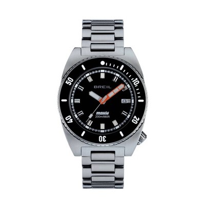 Breil Manta Seeker TW2065 Black Steel Diver's Watch Men's 42mm Watch