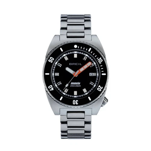 Breil Manta Seeker TW2065 Black Steel Diver's Watch Men's 42mm Watch