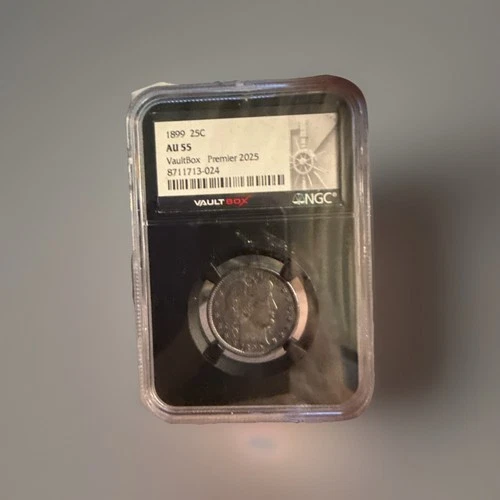 1899 Barber Quarter : NGC AU55 Details, Greysheet Wholesale $145