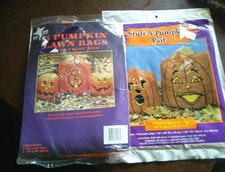 TWO PACKS OF PUMPKIN LEAF BAGS  NEW