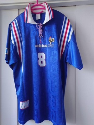 激レア　フランス代表チーム　サッカーユニフォーム　96年 adidas France National Team Soccer Jersey 1996 adidas Number 8 Desailly
