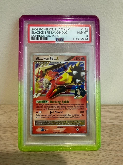 2009 Pokemon Supreme Victors Blaziken FB LV.X #142 Holo PSA 8