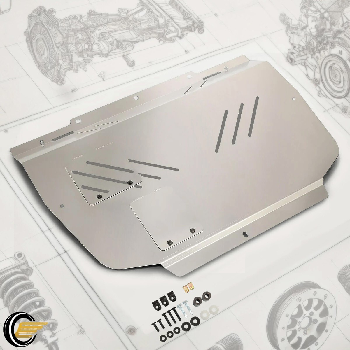 Aluminum Engine Splash Shield Under Tray Skid Plate for Honda