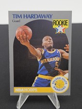 1990 NBA Hoops Tim Hardaway Rookie Card #113 Golden State Warriors. rookie card picture
