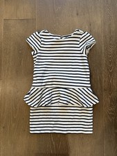 Janie And Jack Girls White Black Striped Dress 6T GIRLY PARTY ELEGANT 2014