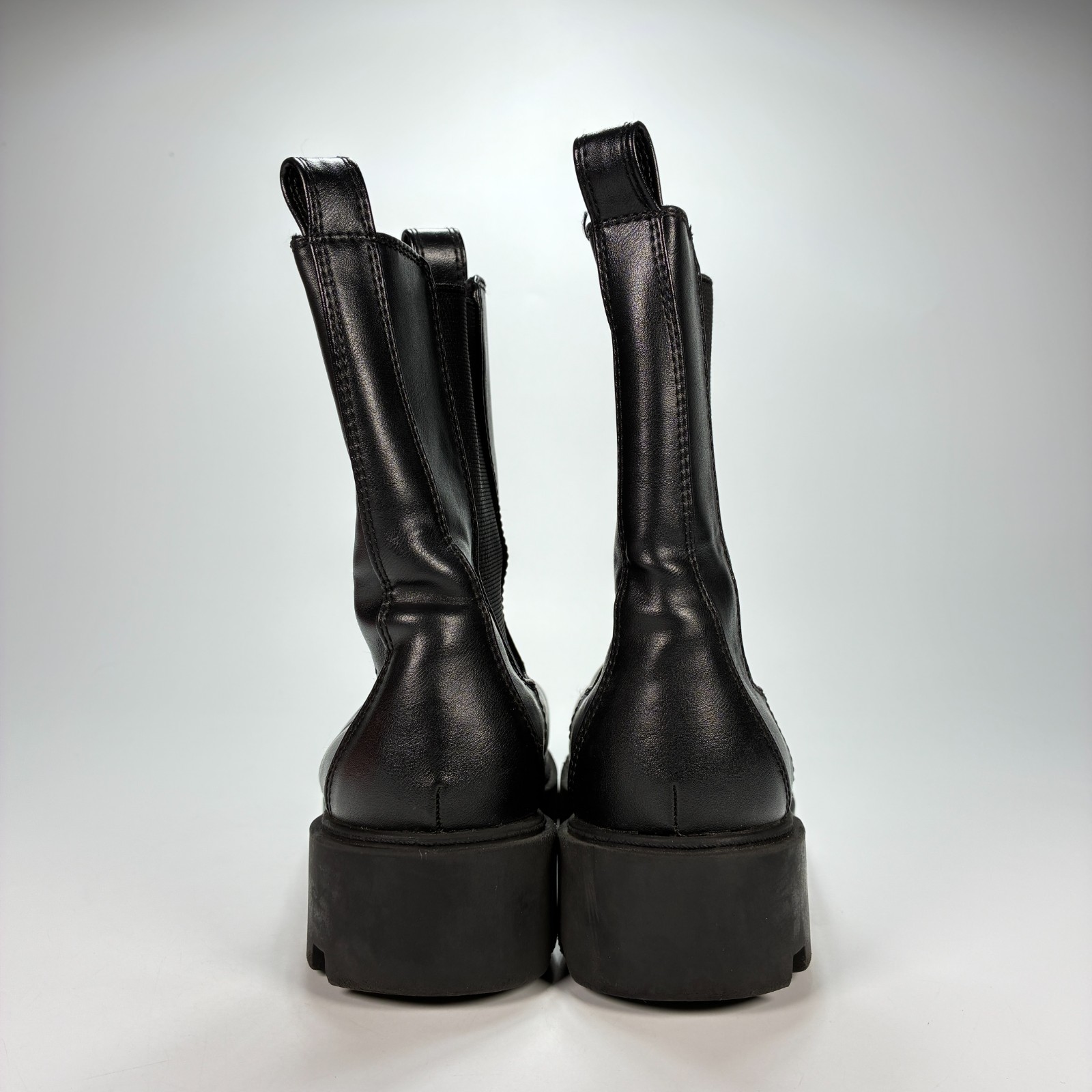 Divided Black Pull On Chunky Elasticated Side Pan… - image 5