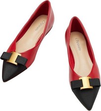 NWT C.Paravano Women  s Flats I Flat for Women Leather I Pointed Toe Flats Sz 7.5