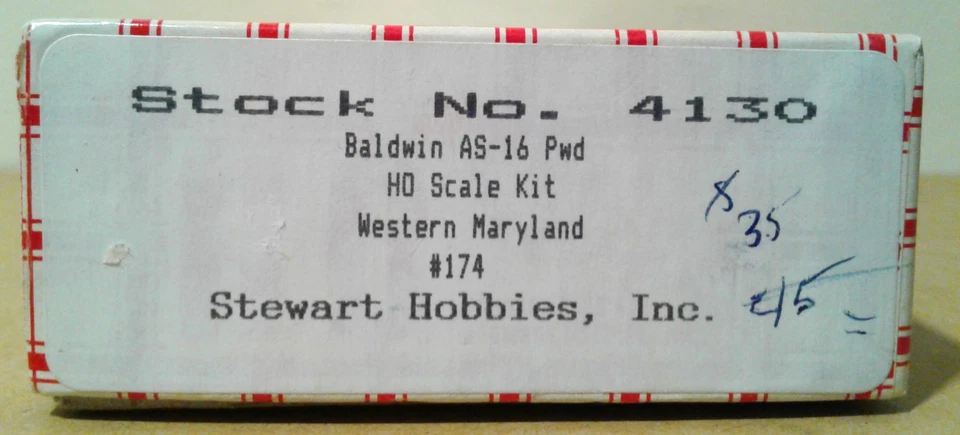 HO SCALE STEWART BALDWIN AS-16 WESTERN MARYLAND WM #174 4130 - Image 2 of 4