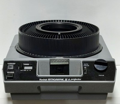 Kodak Ektagraphic III A Carousel Slide Projector Bundle w/ Wired Remote, NO LENS