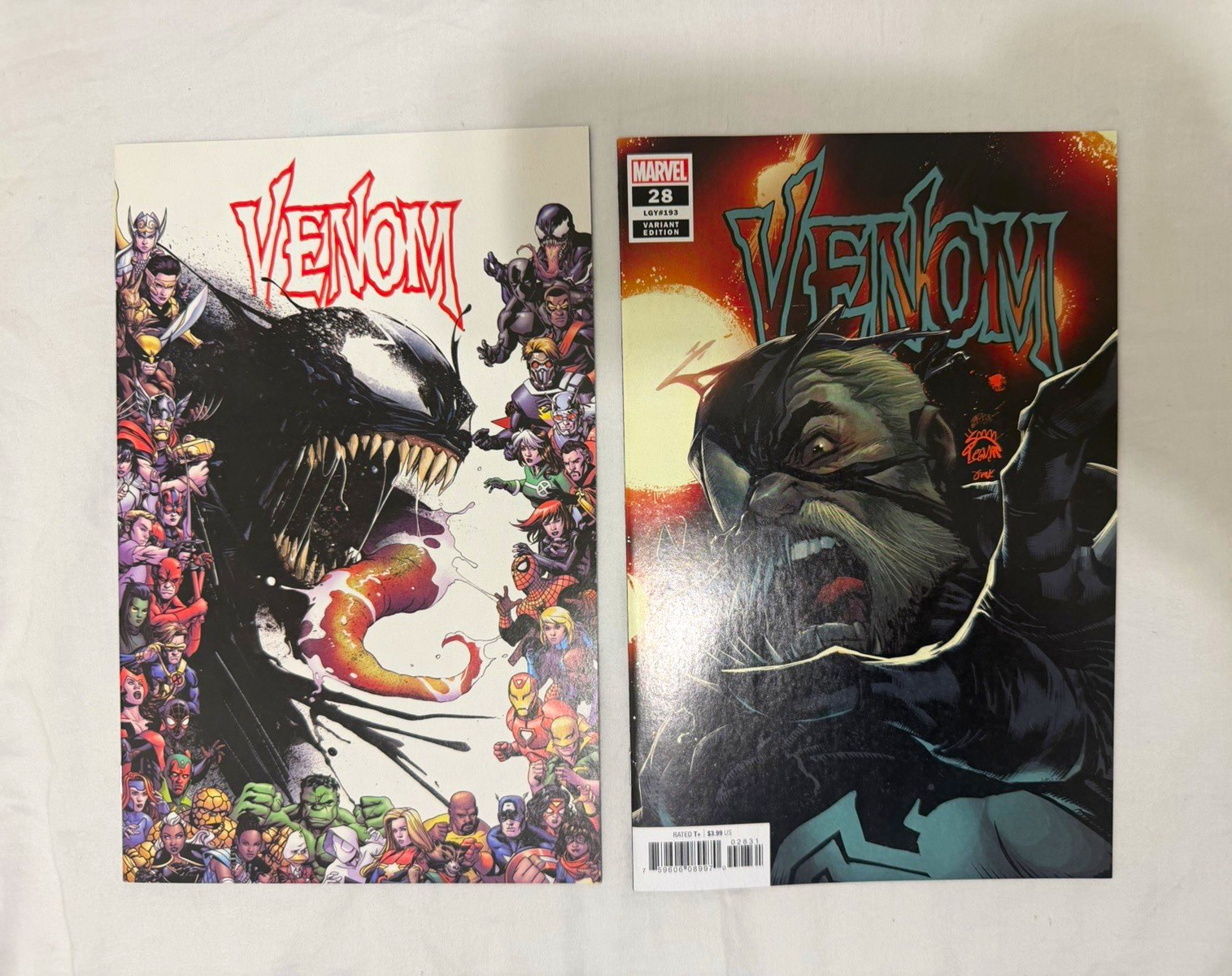 Marvel Venom #17 & #28 Comic Book Lot – Variant Covers