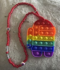 AMONG US POP-IT KANDI NECKLACE  EXTRAS WITH EVERY ORDER - RAVE KANDI