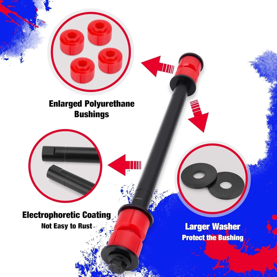 Barra estabilizadora delantera extendida KSP 2 piezas 4-6"" para Chevy Silverado Tahoe GMC Sierra Foto 3 de 4