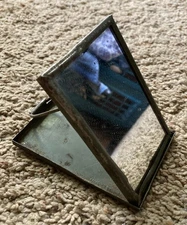 Military Shaving Folding Mirror Antique Vintage Trench folding/compact