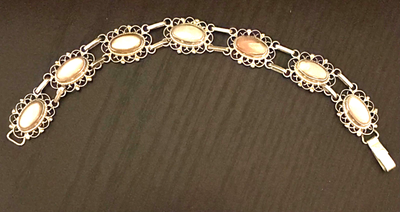 Vintage Sterling Silver & Mother of Pearl Women display picture 1
