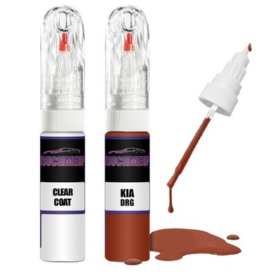 Lackstift für KIA ORANGE DELIGHT DRG + Klarlack Pinsel Kratzer Fix Kit