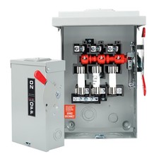 3P 60Amp 110/240V 3 Wire Fusible Heavy Duty Safety Switches  Ac Disconnect Swi...