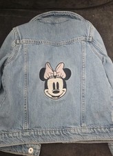 Baby Gap Disney Minnie Mouse Denim Jacket Girls Snap Closure, Size 5T