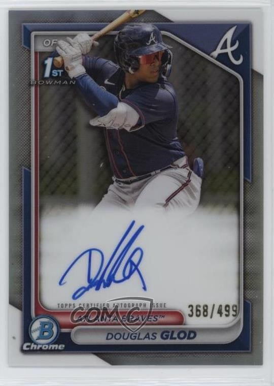 2024 Bowman Chrome Prospect Refractor 368/499 Douglas Glod #CPA-DG Auto 1eg1