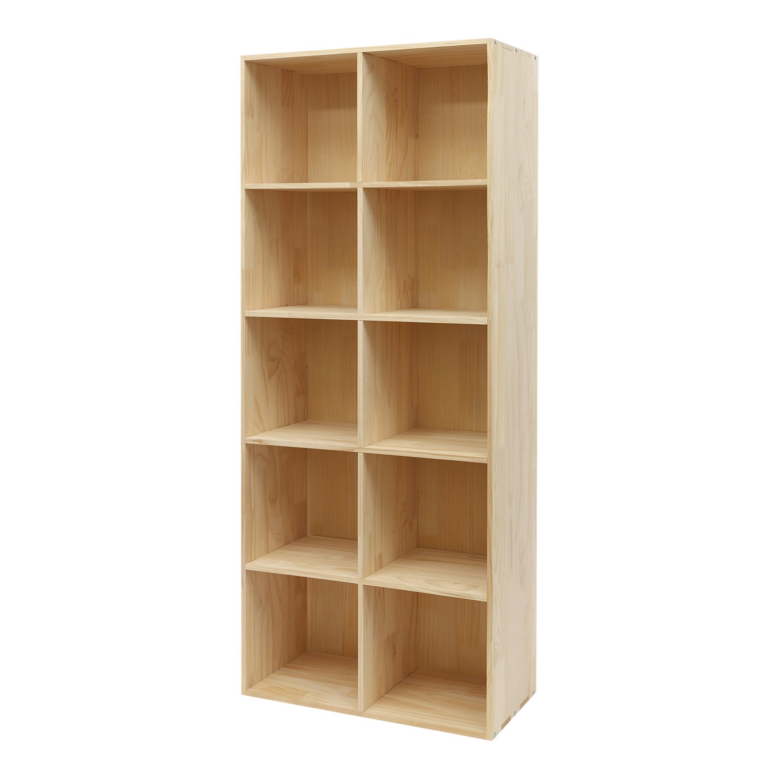 2-Tier/5-Tier Wooden Bookcase, 59in Open Display Bookshelf for Home, Office