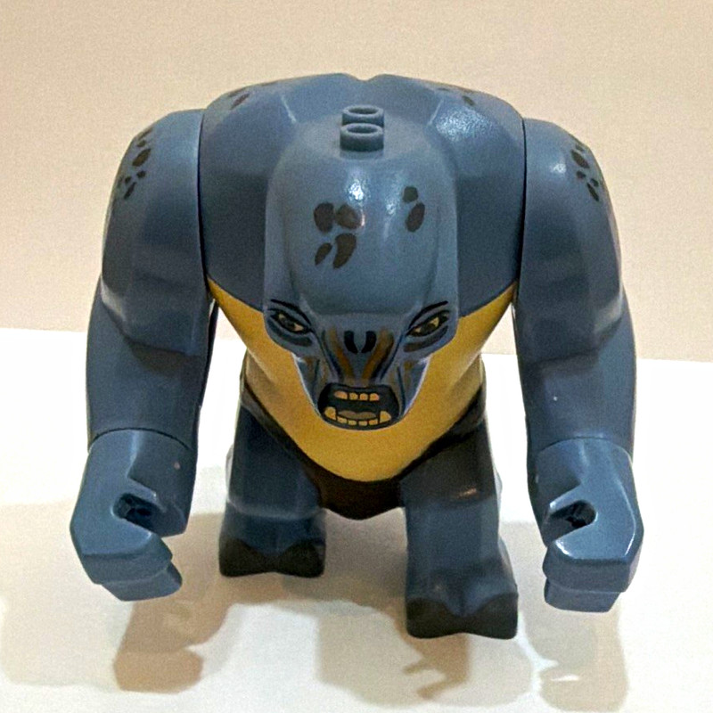 LEGO Bigfig Gorilla Ape Minifigure Figure Gray Tan Plastic - LEGO Bigfig Gorilla