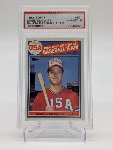 1985 Topps #401 Mark McGwire PSA 8 – USA Baseball Team Rookie Card
