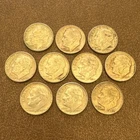 ✨ Storage Find ✨ Lot of 10 Silver Roosevelt Dimes 90% Silver Mixed Dates