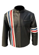 Peter Fonda Genuine Leather Jacket Captain America Easy Rider Movie Jacket