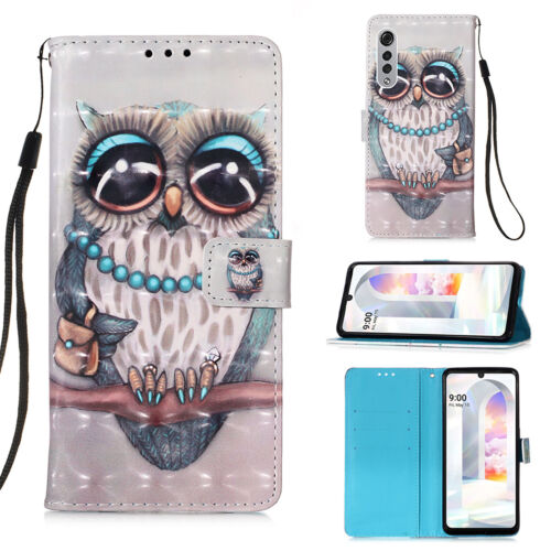 3D Pattern PU Leather Wallet Case Phone Case Cover for LG Stylo 5 Plus K20 Plus - Picture 13 of 24