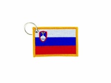 Keychain embroidered patch badge flag slovenia slovene