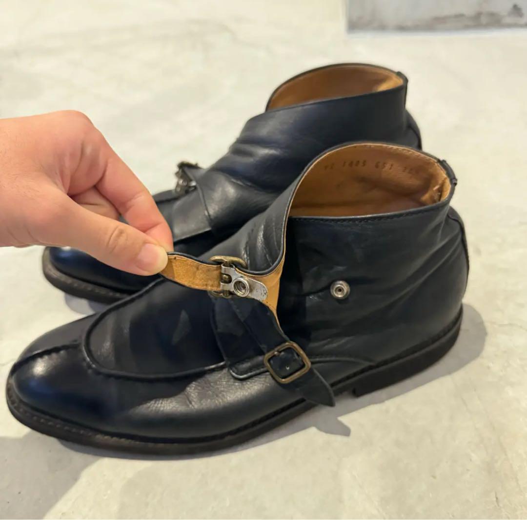 YVES SAINT LAURENT Monk Strap Boots Leather Black 10.43in YVES SAINT LAURENT Monk Strap Boots Leather Black 10.43in