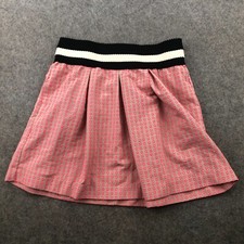 Anthropologie Maeve Skirt Large Ballad Swing Pleated Embroidered Geometric Print