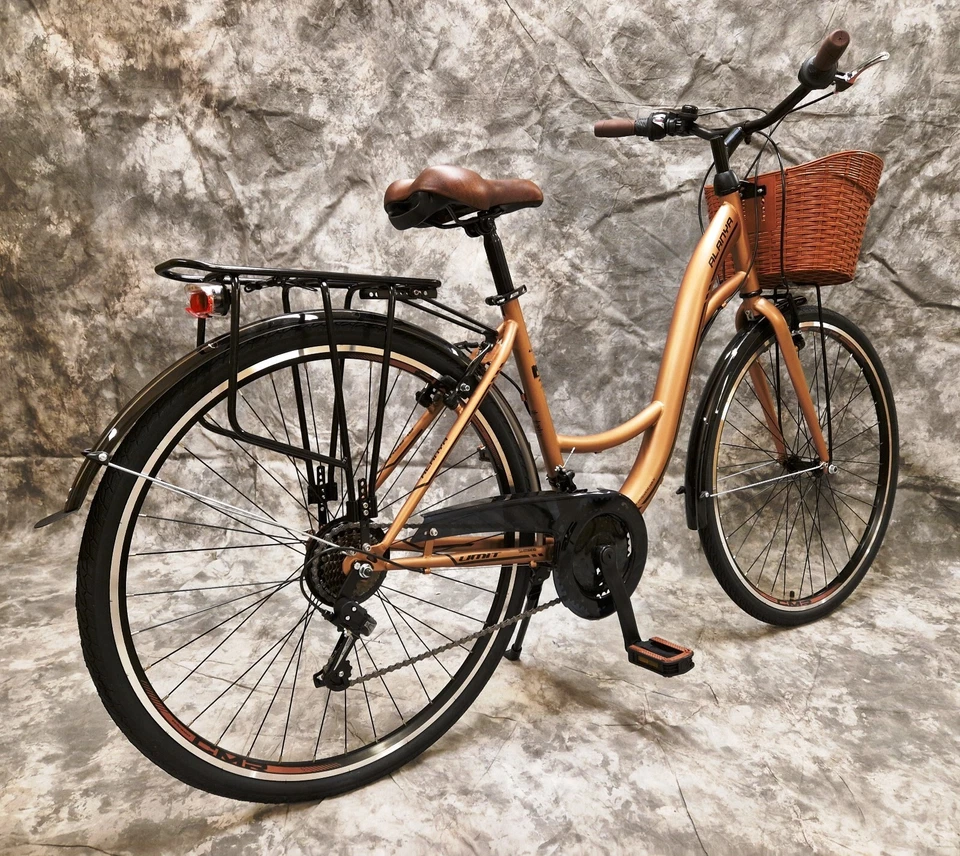 28 ZOLL Damenrad 21-GANG Shimano Schaltung & LICHT & KORB NEU 2810--GOLD - Bild 4 von 4