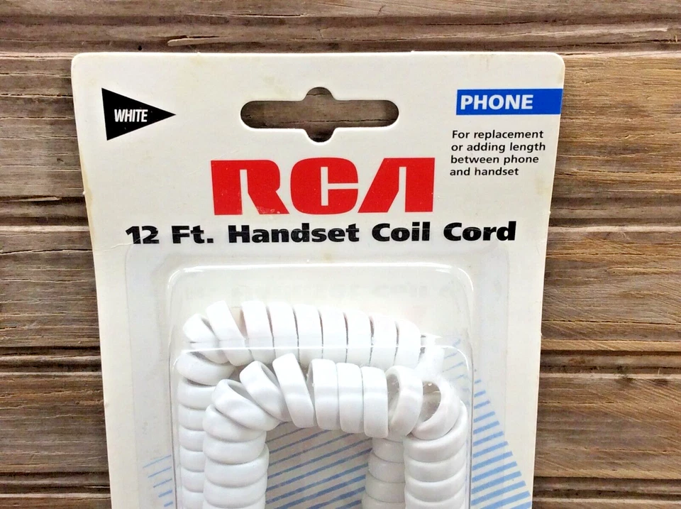 RCA 12 Ft White Replacement Handset Coil Cord TP280W For Phone Receiver NIP - Image 2 of 4